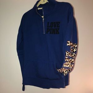 PINK half zip sweater